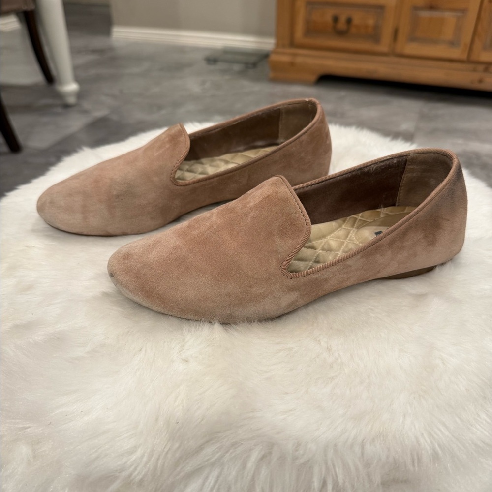 BIRDIES | The Starling Tan Suede Flats Slippers Slip-Ons Size 6